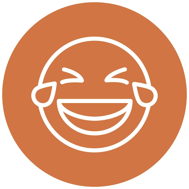 Diseño vectorial de estilo de icono de risa