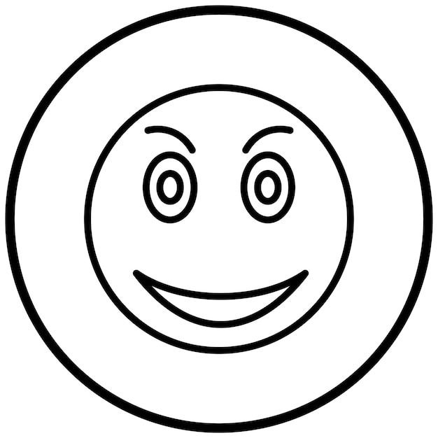 Diseño vectorial de estilo de icono de risa
