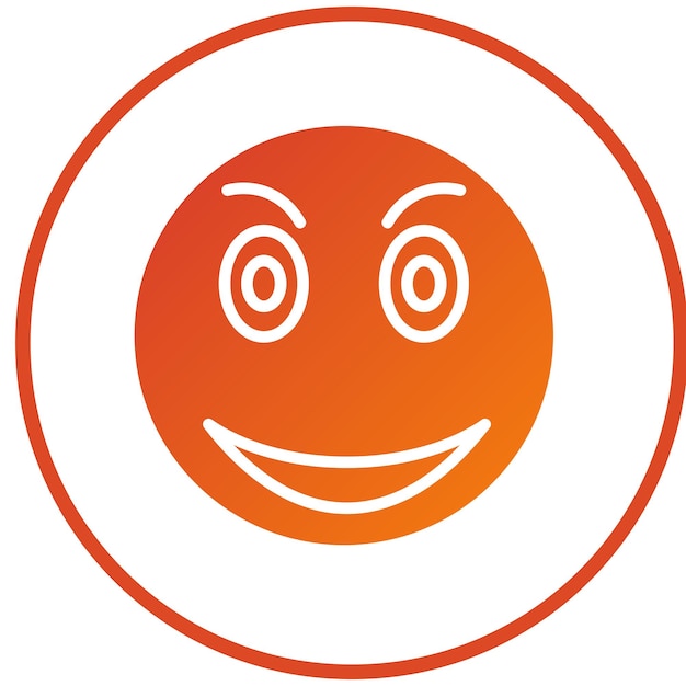 Diseño vectorial de estilo de icono de risa