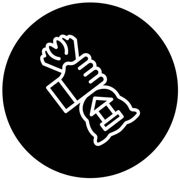 Diseño vectorial de estilo de icono de robo de banco