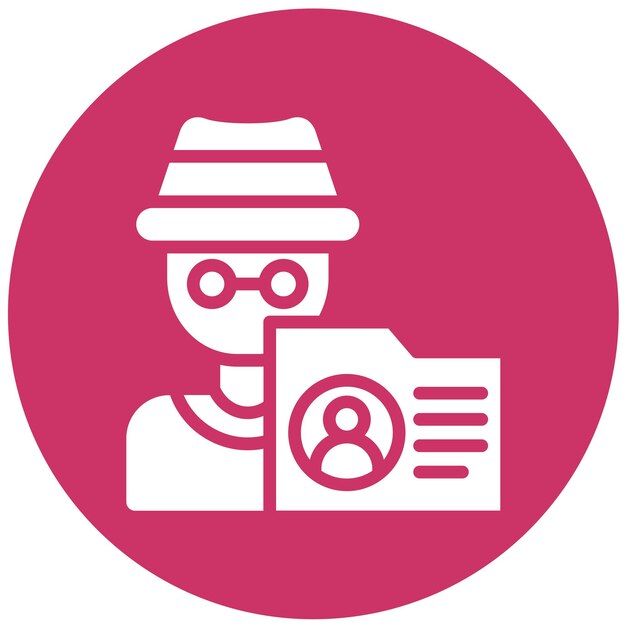 Diseño vectorial de estilo de icono de robo de identidad