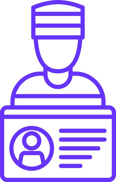 Diseño vectorial de estilo de icono de robo de identidad