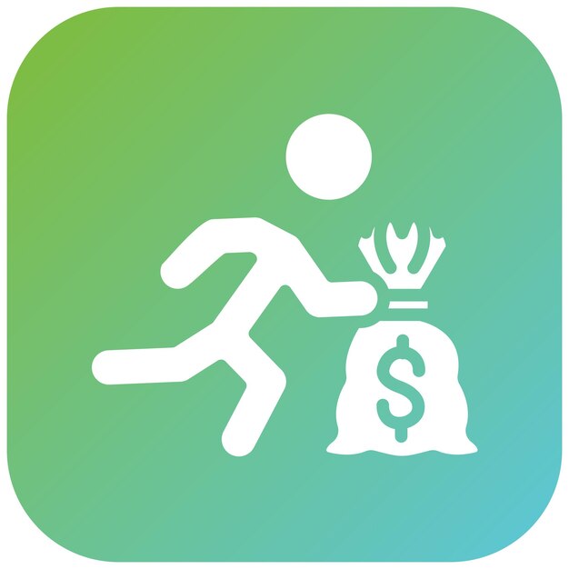 Diseño vectorial Estilo de icono de robo