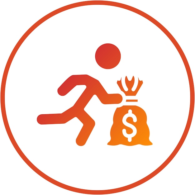 Diseño vectorial Estilo de icono de robo
