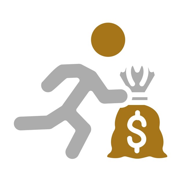 Diseño vectorial Estilo de icono de robo