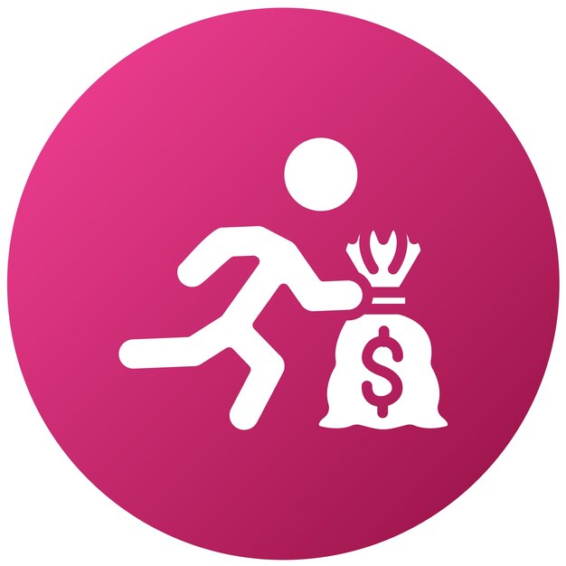 Diseño vectorial Estilo de icono de robo