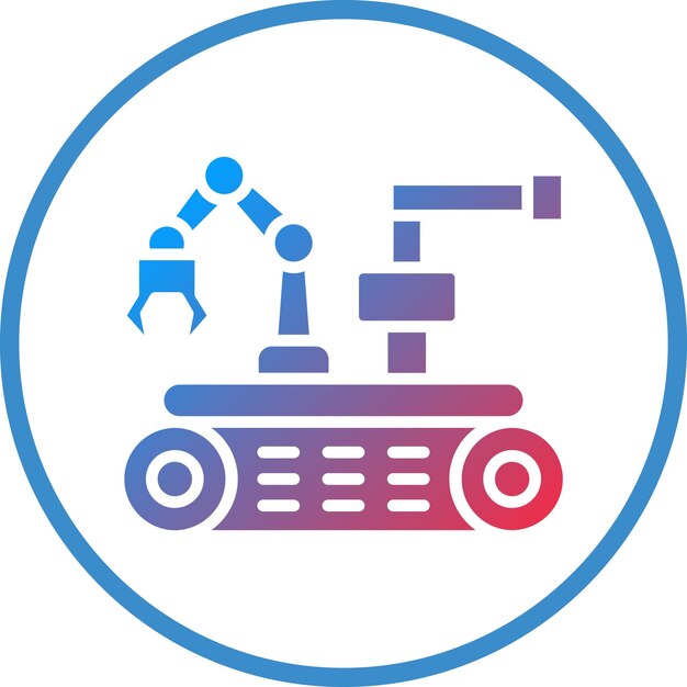 Diseño vectorial Estilo del icono del robot militar