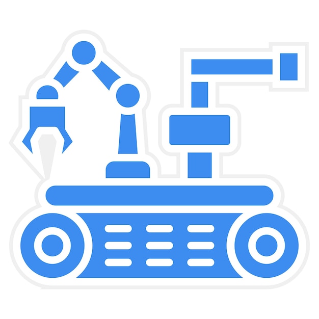 Diseño vectorial Estilo del icono del robot militar