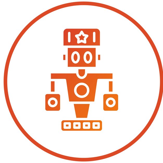 Diseño vectorial Estilo del icono del robot militar
