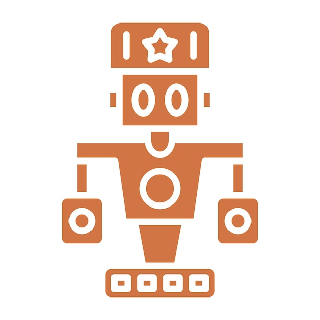 Diseño vectorial Estilo del icono del robot militar