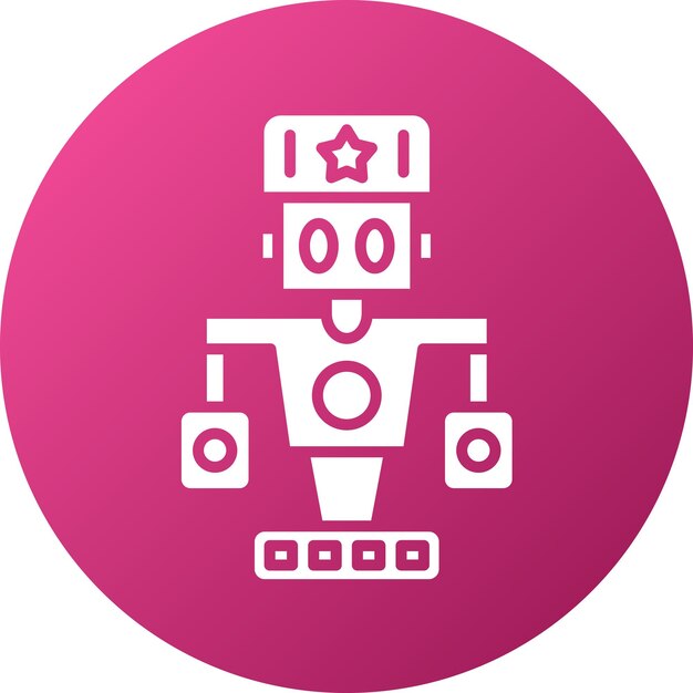 Diseño vectorial Estilo del icono del robot militar