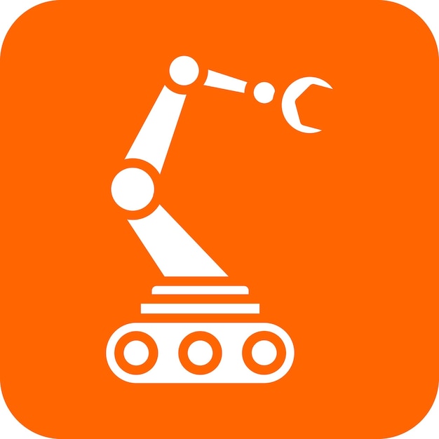Diseño vectorial Estilo de icono de robótica autónoma