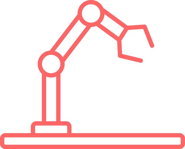 Diseño vectorial Estilo de icono de robótica autónoma