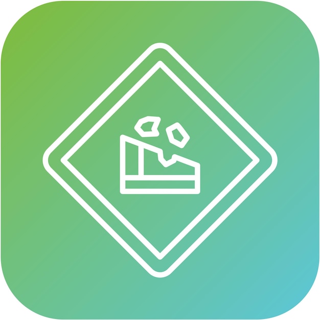 Diseño vectorial Estilo del icono de las rocas que caen