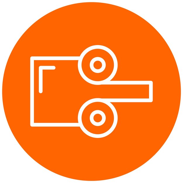 Diseño vectorial Estilo de icono rodante caliente
