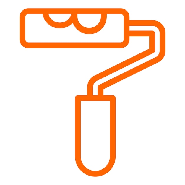 Diseño vectorial Estilo del icono del rodillo de pintura