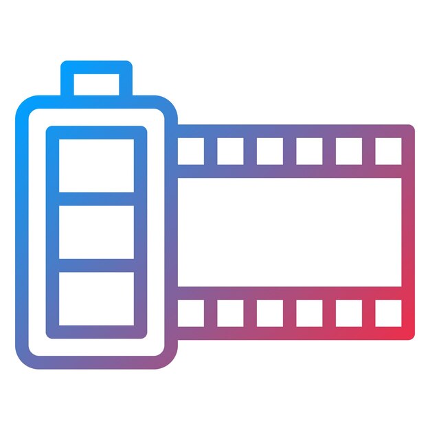 Diseño vectorial Estilo del icono del rollo de la cámara