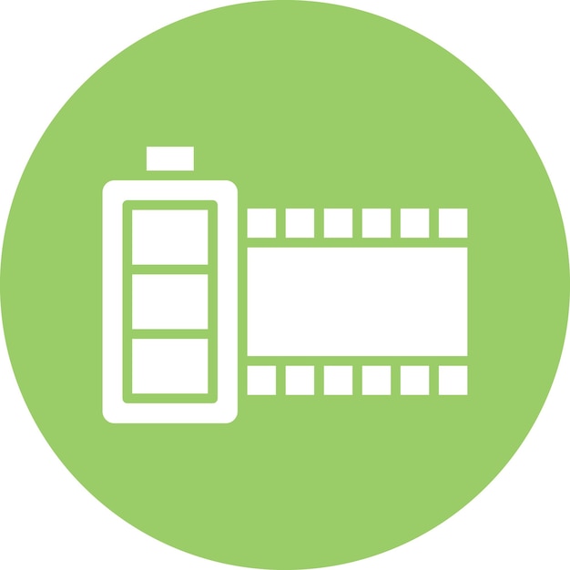 Diseño vectorial Estilo del icono del rollo de la cámara