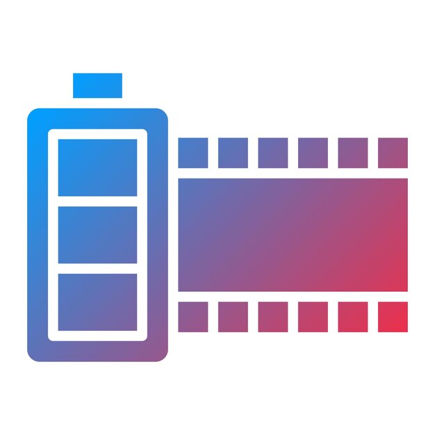 Diseño vectorial Estilo del icono del rollo de la cámara