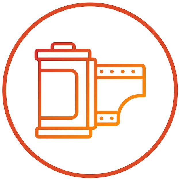 Diseño vectorial Estilo del icono del rollo de la cámara