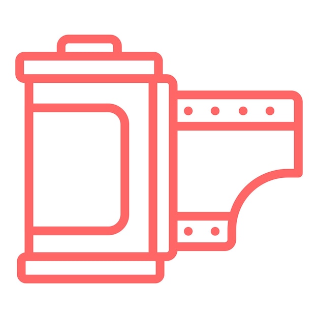 Diseño vectorial Estilo del icono del rollo de la cámara