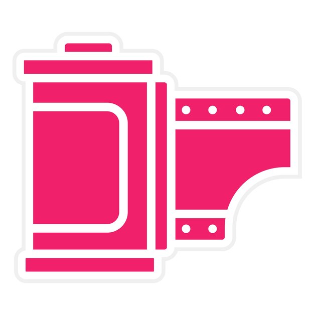 Diseño vectorial Estilo del icono del rollo de la cámara