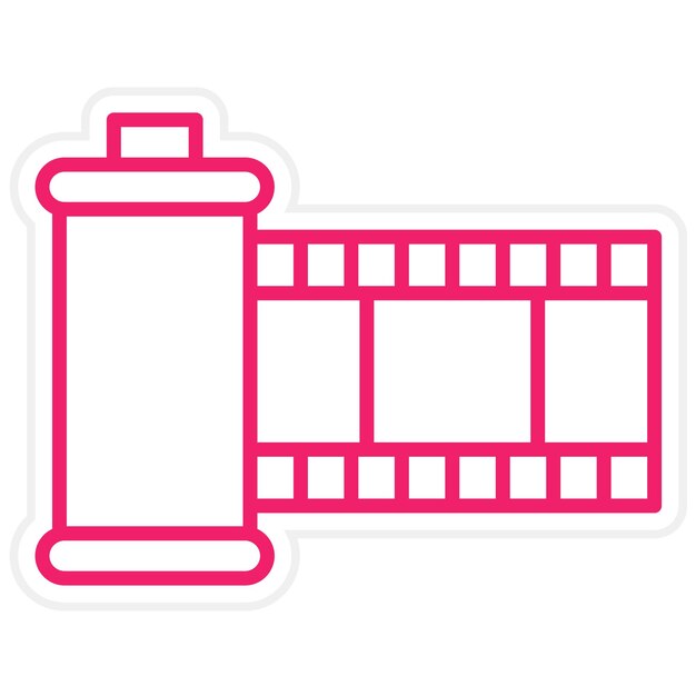 Diseño vectorial Estilo del icono del rollo de la cámara