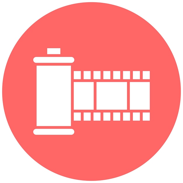 Diseño vectorial Estilo del icono del rollo de la cámara
