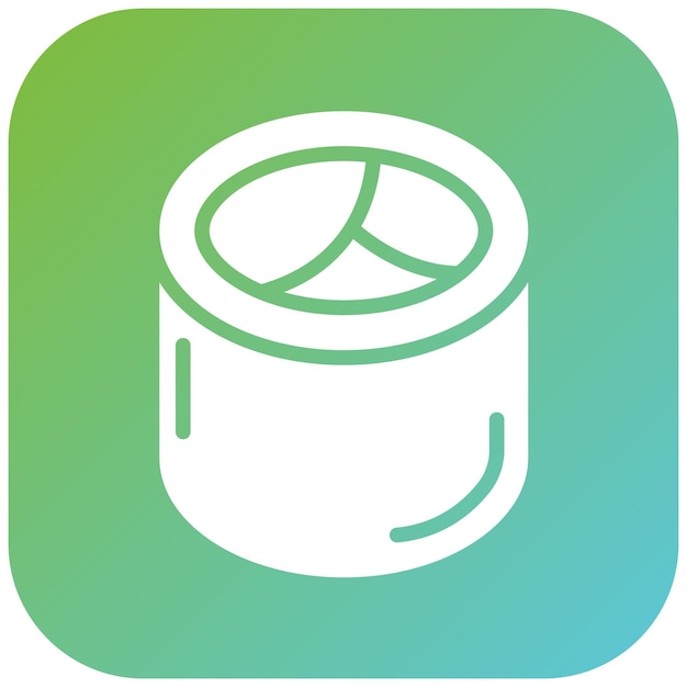 Diseño vectorial del estilo del icono del rollo de sushi