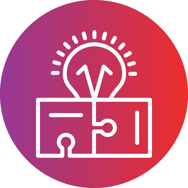Diseño vectorial Estilo de icono de rompecabezas creativo