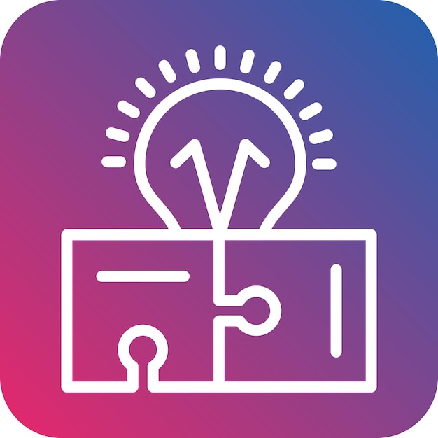 Diseño vectorial Estilo de icono de rompecabezas creativo