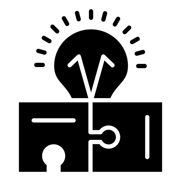 Diseño vectorial Estilo de icono de rompecabezas creativo