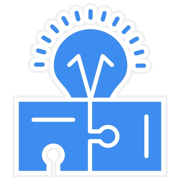 Diseño vectorial Estilo de icono de rompecabezas creativo