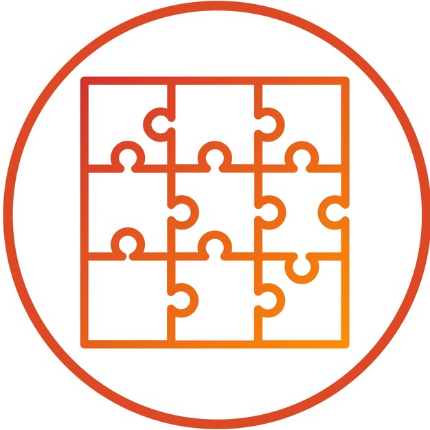 Diseño vectorial estilo de icono de rompecabezas de píxeles