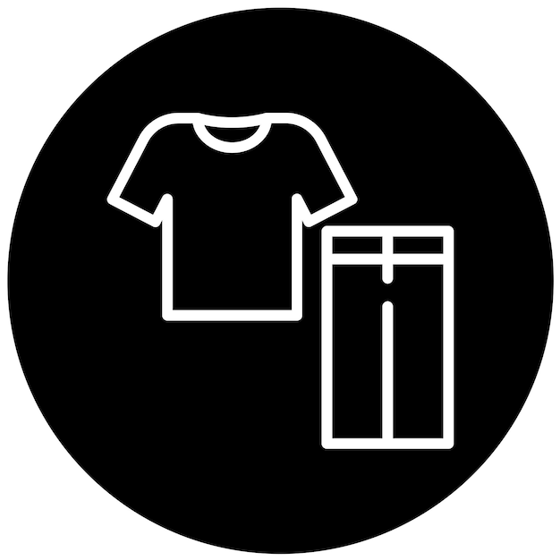 Diseño vectorial de estilo de icono de ropa