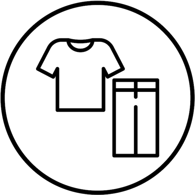 Diseño vectorial de estilo de icono de ropa
