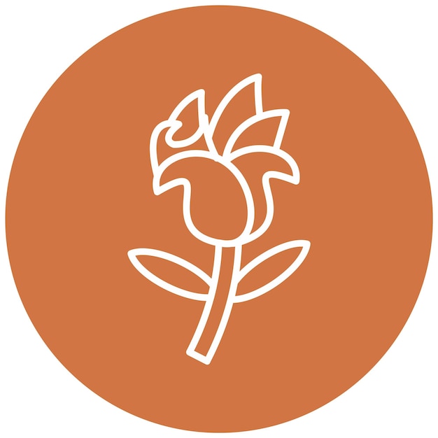 Diseño vectorial Estilo del icono de la rosa