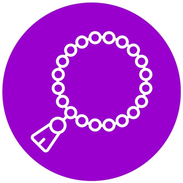 Diseño vectorial del estilo del icono del rosario
