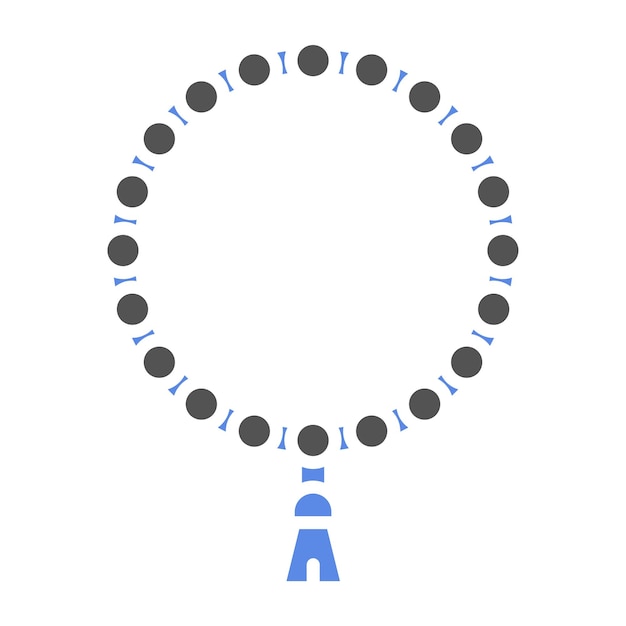 Diseño vectorial del estilo del icono del rosario