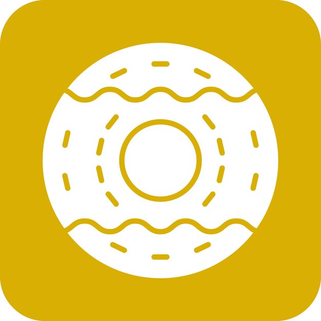 Diseño vectorial de estilo de icono de rosquilla