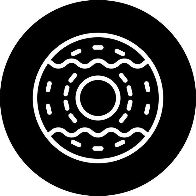 Diseño vectorial de estilo de icono de rosquilla