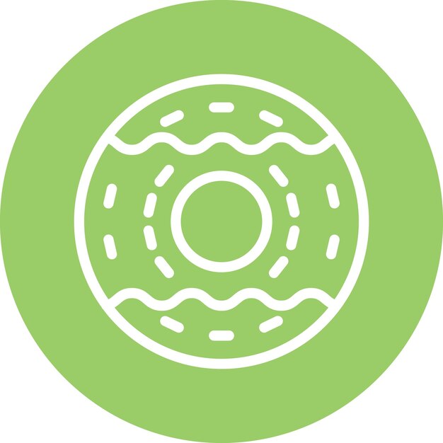 Diseño vectorial de estilo de icono de rosquilla
