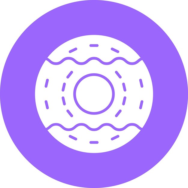 Diseño vectorial de estilo de icono de rosquilla
