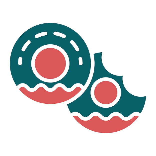 Diseño vectorial de estilo de icono de rosquilla