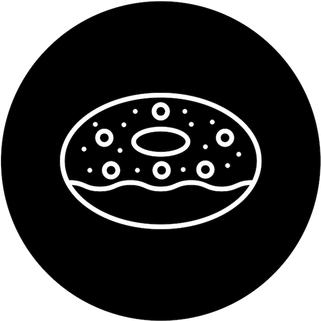 Diseño vectorial de estilo de icono de rosquilla