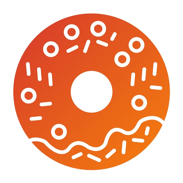Diseño vectorial de estilo de icono de rosquilla