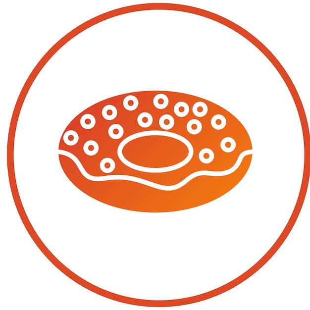 Diseño vectorial de estilo de icono de rosquilla