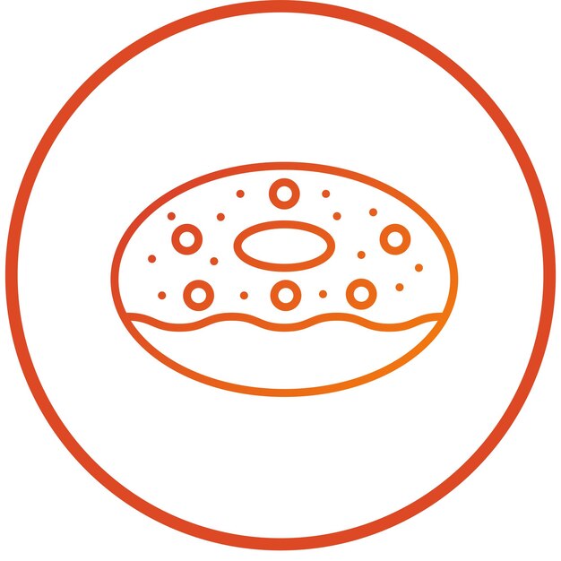 Diseño vectorial de estilo de icono de rosquilla
