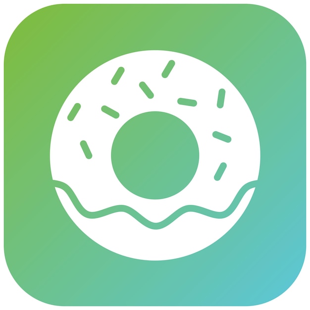 Diseño vectorial de estilo de icono de rosquilla