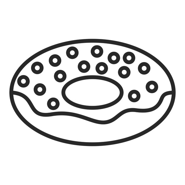 Diseño vectorial de estilo de icono de rosquilla